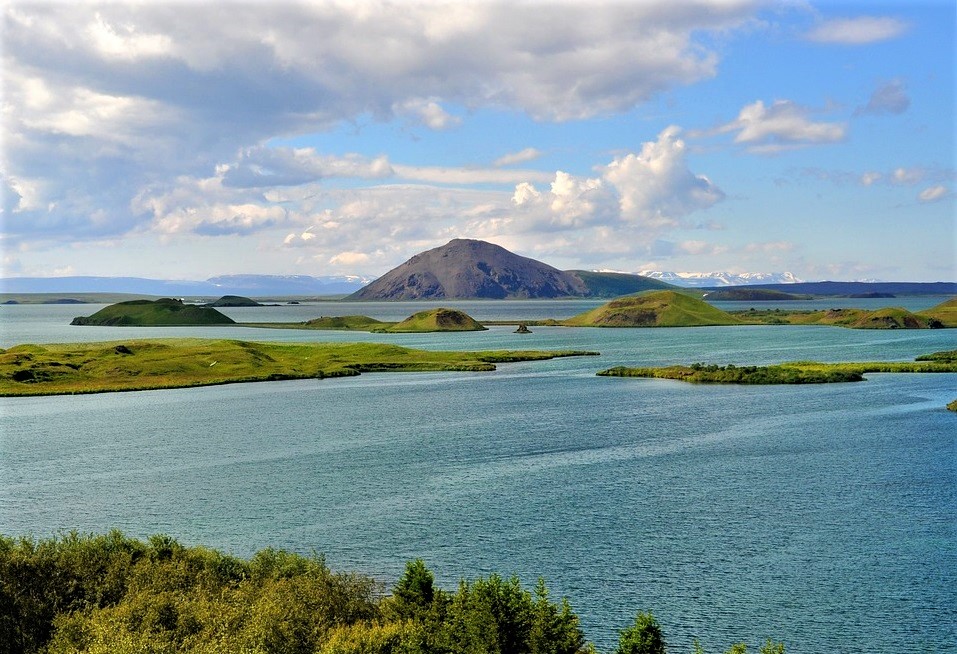 jezero Mývatn na Islandu