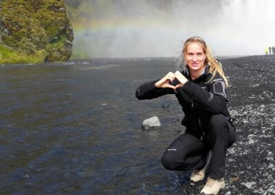 Island u vodopádu Skógafoss