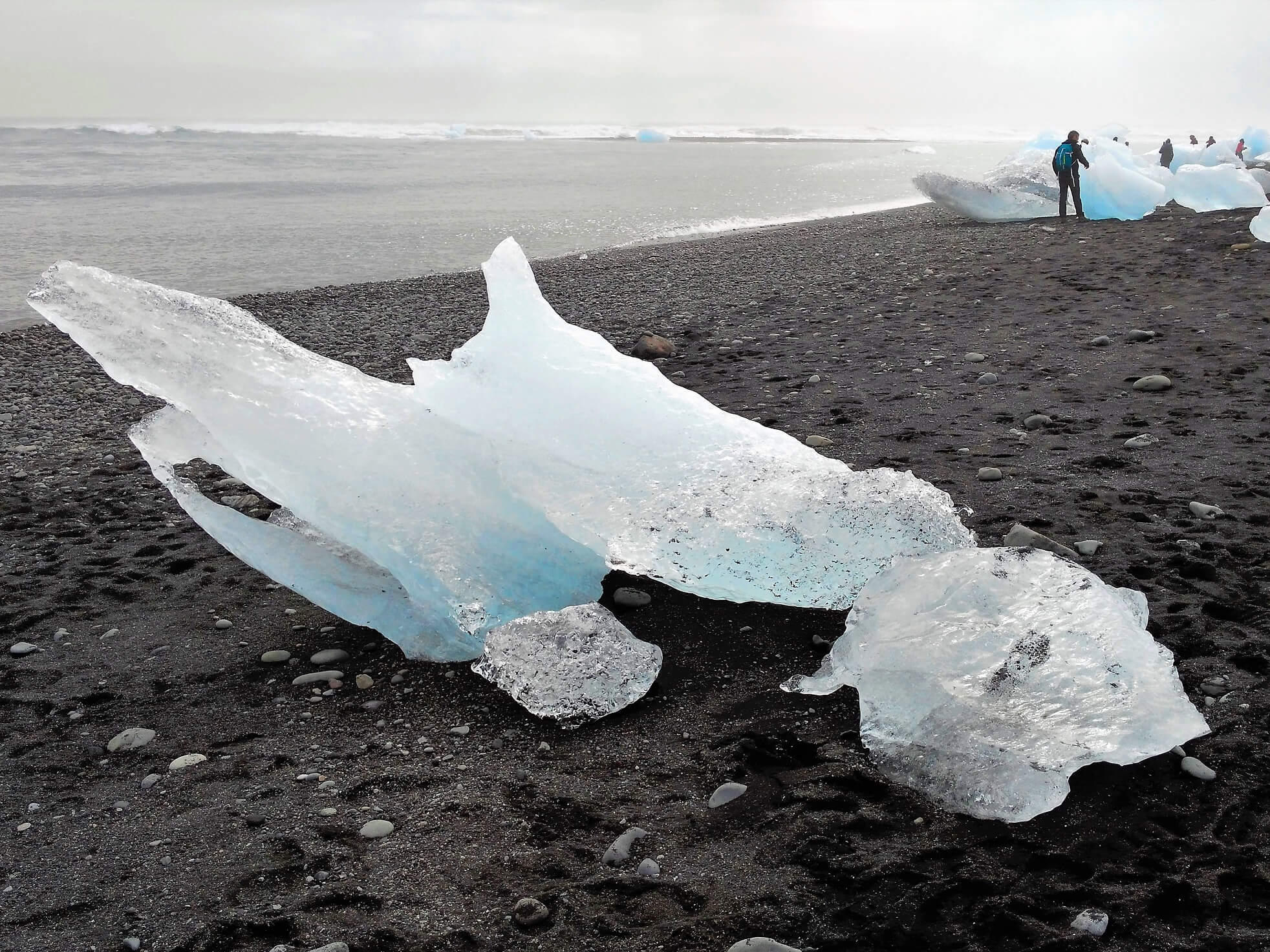 Diamantová pláž během zájezdu na Islandu