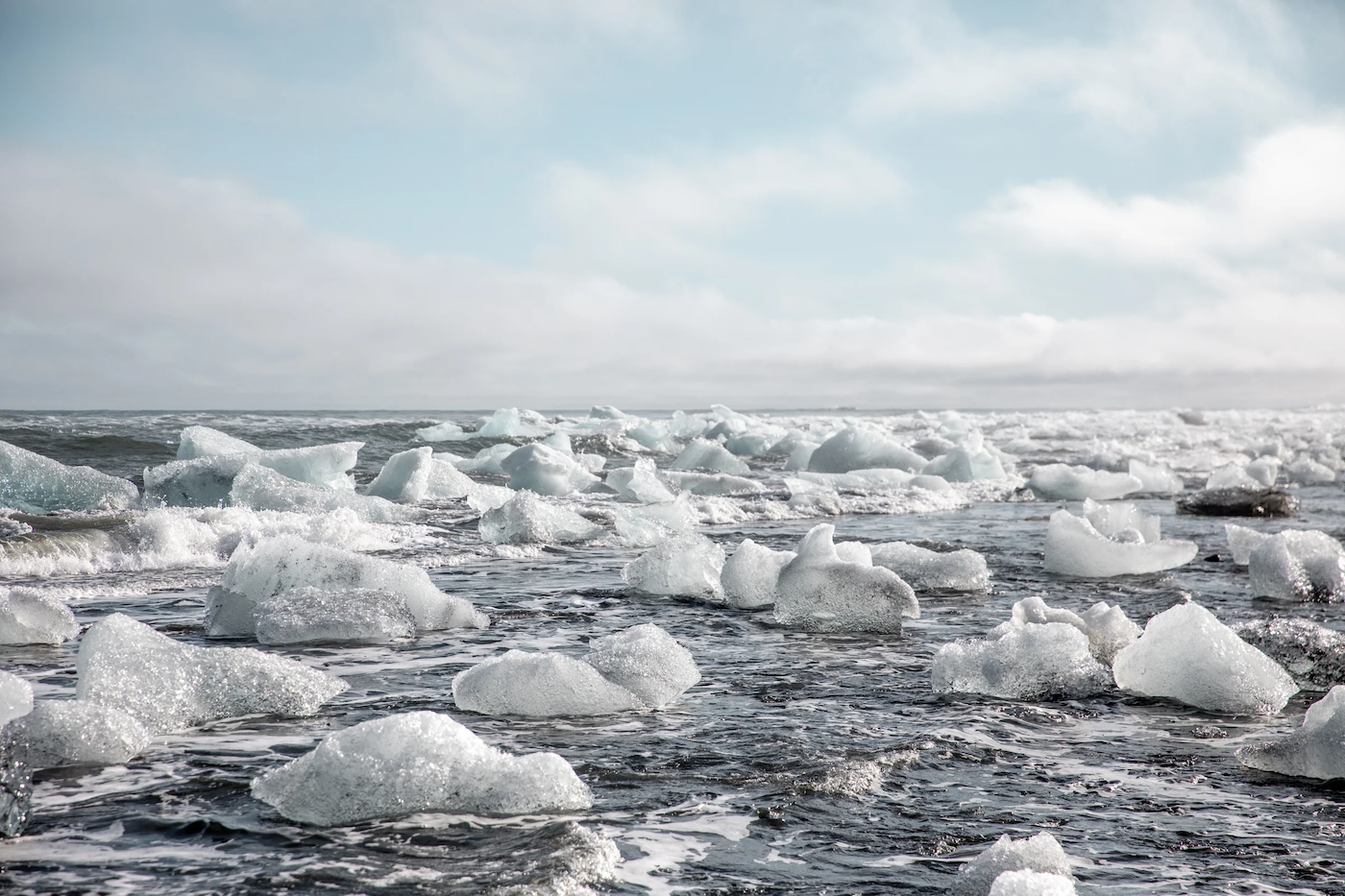 Ledové kry v laguně