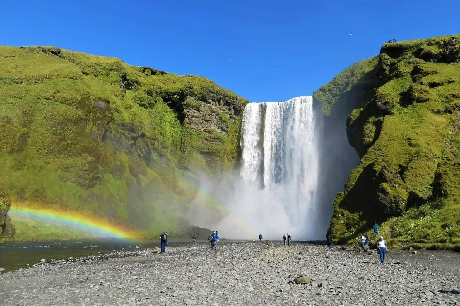 vodopád Skógafoss na Islandu