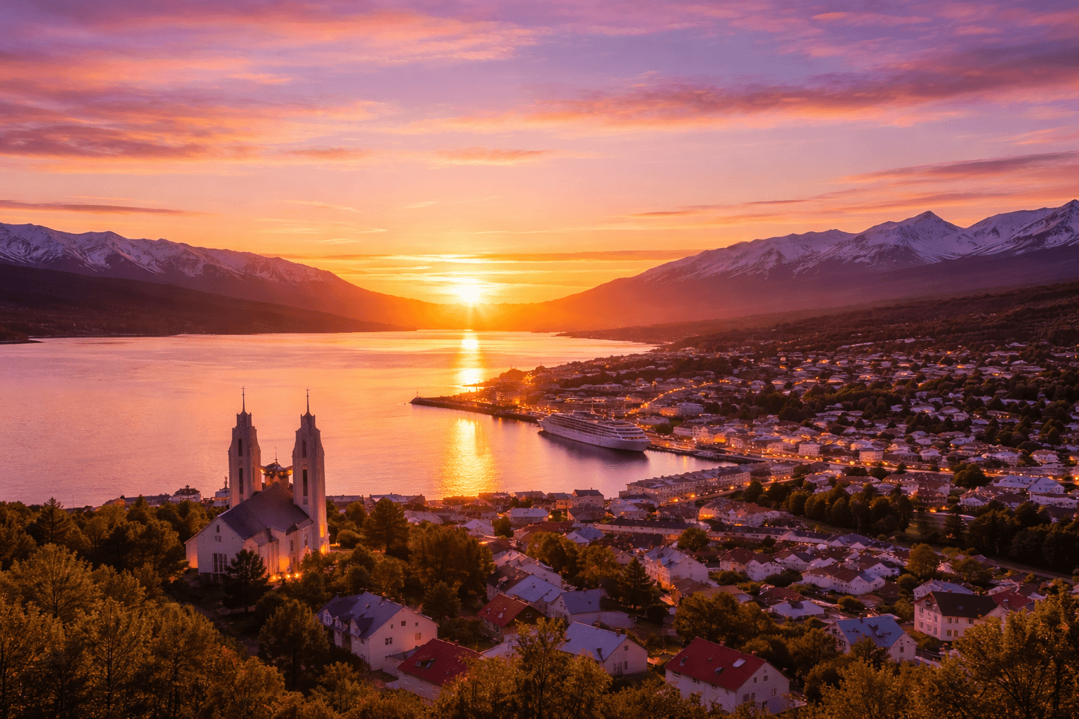 město Akureyri na Islandu