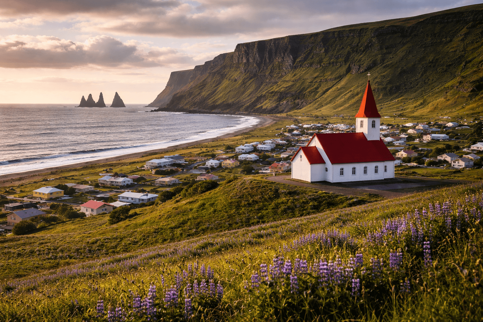 město Vík na Islandu